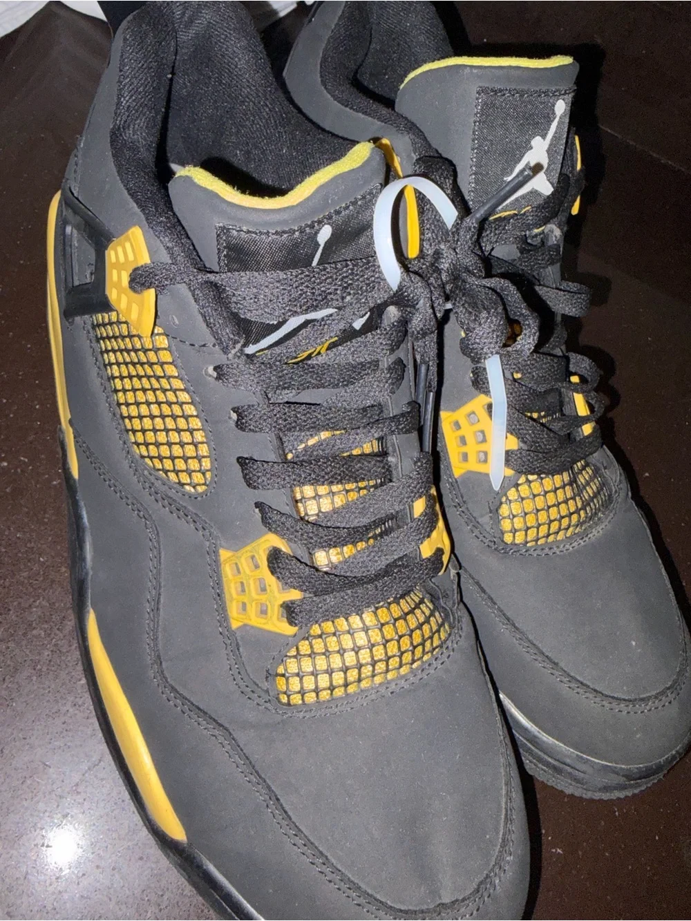 Air Jordan brand 4s Retro 2023 Yellow Thunder Basketball Sneakers Shoes size 13